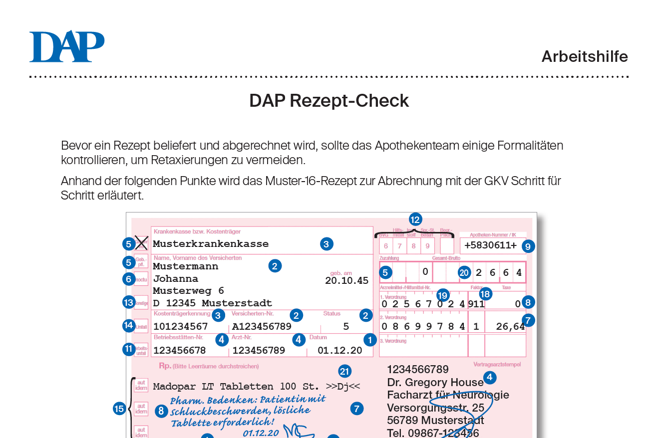 RezeptCheck  DeutschesApothekenPortal